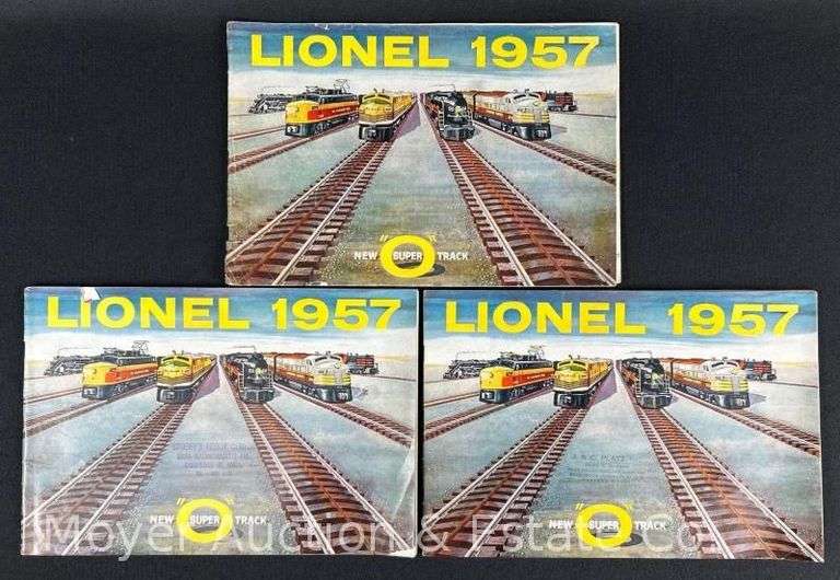 (3) Original 1957 Lionel Train Catalogs image