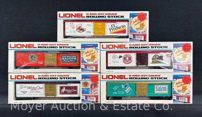 (5) Lionel Tobacco Box Cars, with Original Boxes image