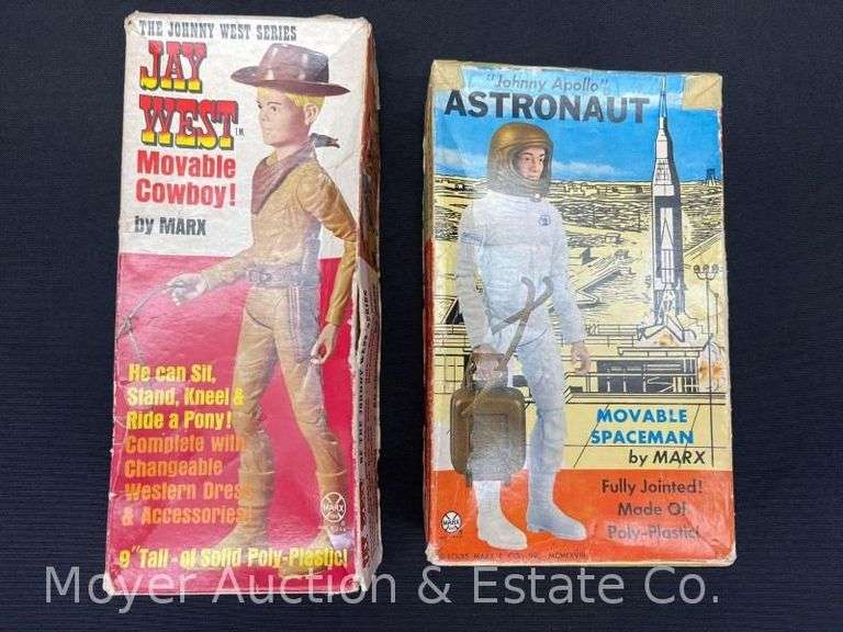Marx Jay West and Johnny Apollo Action Figures, with Original Boxes image