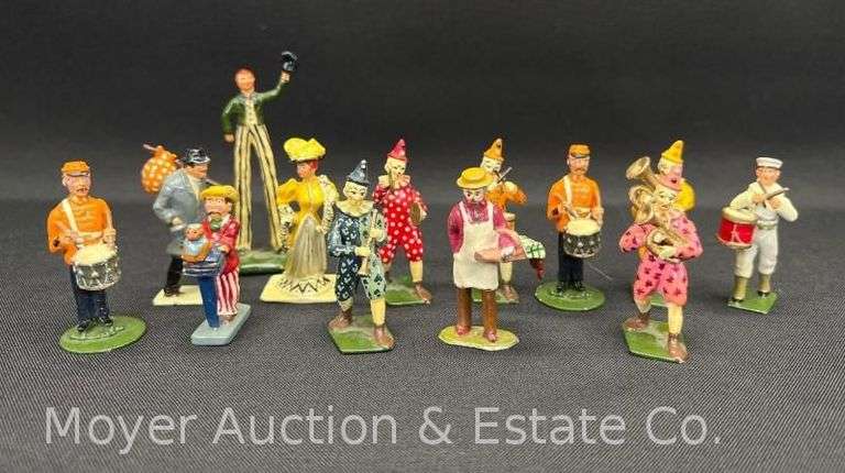 (13) Hand Painted Lead Circus Figures, Dated '91 image