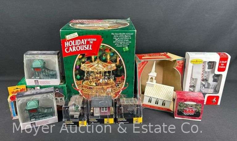 Holiday Carousel and Other Misc. Holiday Decor, Christmas Village, Layout Accessories, Etc. image