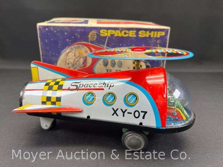ATC Space Ship Tin Toy, with Original Box image