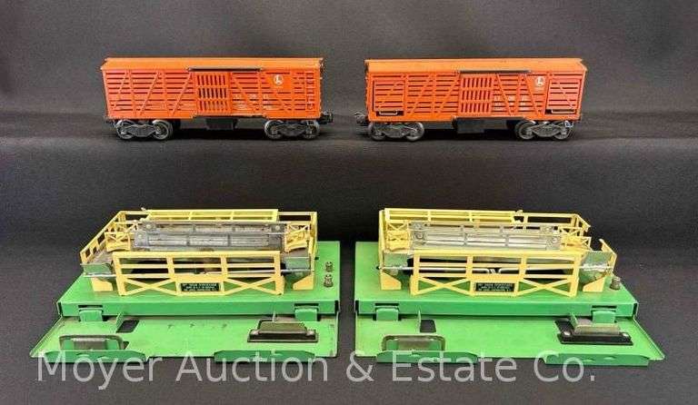 (2) Lionel No. 3656 Operating Cattle Cars, with Original Boxes image