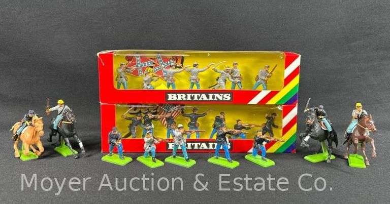 (7) Britains Federal and Confederate Infantry Soldiers, with Original Boxes and Other Loose Britains image