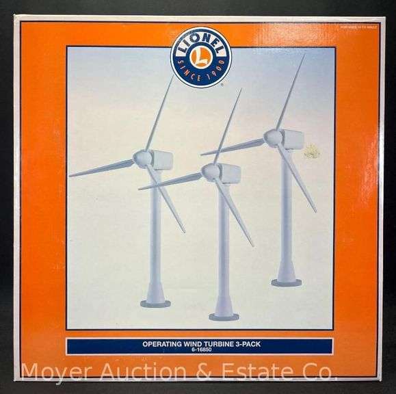 Lionel Operating Wind Turbine 3-Pack, No. 16850, with Original Box image