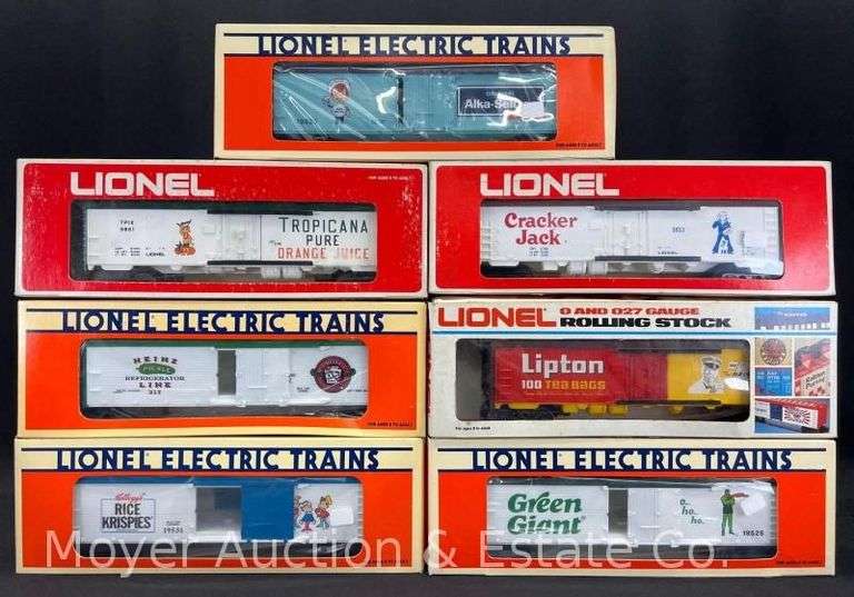 (7) Lionel Advertising Reefer Cars, with Original Boxes image