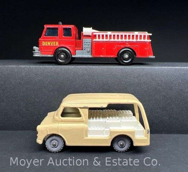 Lesney Matchbox No. 29 Bedford Milk Float and Fire Pumper Truck image