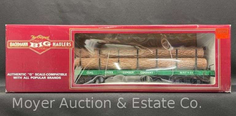 Bachmann Big Haulers G Scale Flat Car with Logs, No. 93541, with Original Box image
