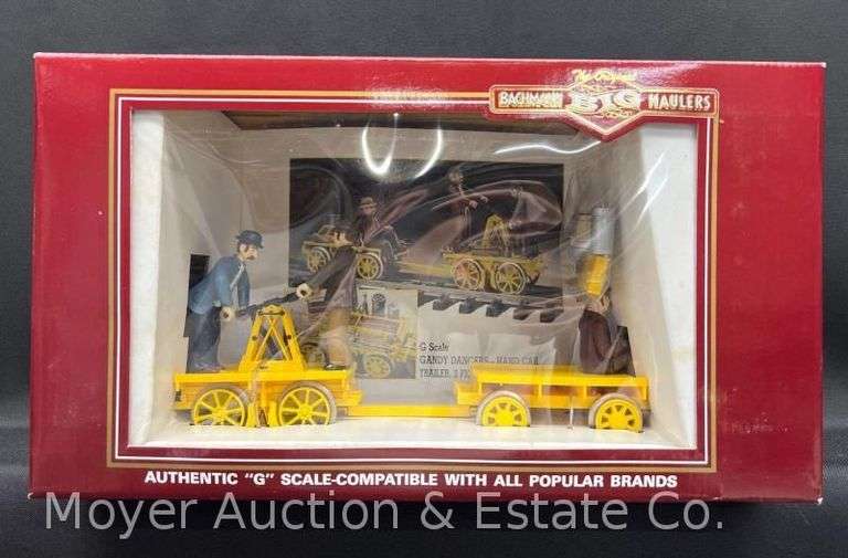 Bachmann Big Haulers G Scale Hand Car with Trailer, No. 96201, with Original Box image