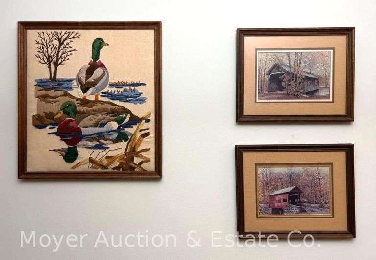 (3) Pieces of Wall Art, 13"x16" and 22"x20" image