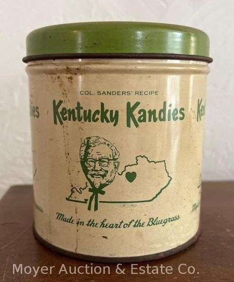 Kentucky Kandies 'Mint Cream' Tin, 7oz. Size, "Col. Sanders Recipe", 5"h image