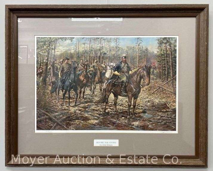 Civil War Lithograph Print: "Before the Storm" by Don Troiani, signed & #222 of 600, framed 24"x 30" image