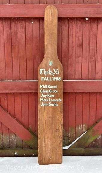 Large Theta Xi Fall 1988 Fraternity Paddle, 72" Long image