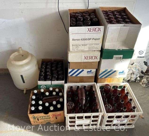 (12) Boxes of Plastic Bottles with Plastic Dispenser image