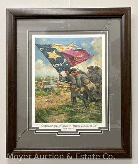 Civil War Lithograph Print: "Colorbearer, 1st Texas Infantry" by Don Troiani, Signed & #40 of 350 image