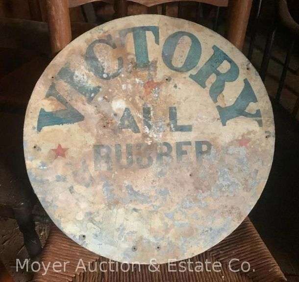 Victory Rubber Round Metal Sign, Single-sided, 18"w image