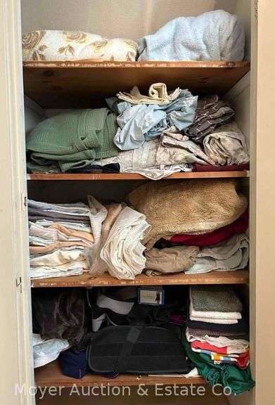 Contents of Linen Closet, Sheets, Bedding, Etc. image