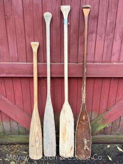 (4) Wood Paddles, 48"-61" Long image