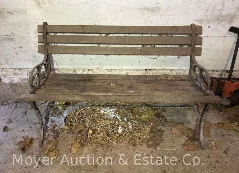 Garden Bench, Cast Iron Frame, 48"w image