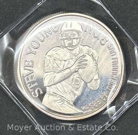 Steve Young San Francisco 49ers One Ounce Silver Medallion, .999 Silver image