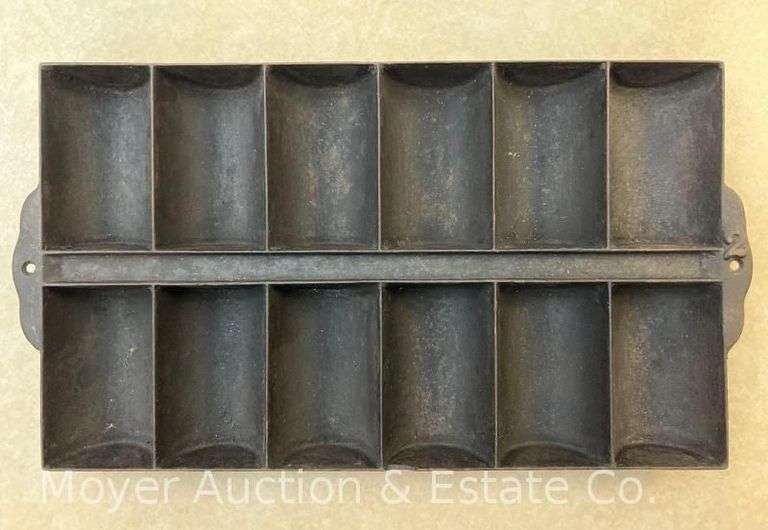 Early Cast Iron No.2 French Roll Pan, 13.25"w image