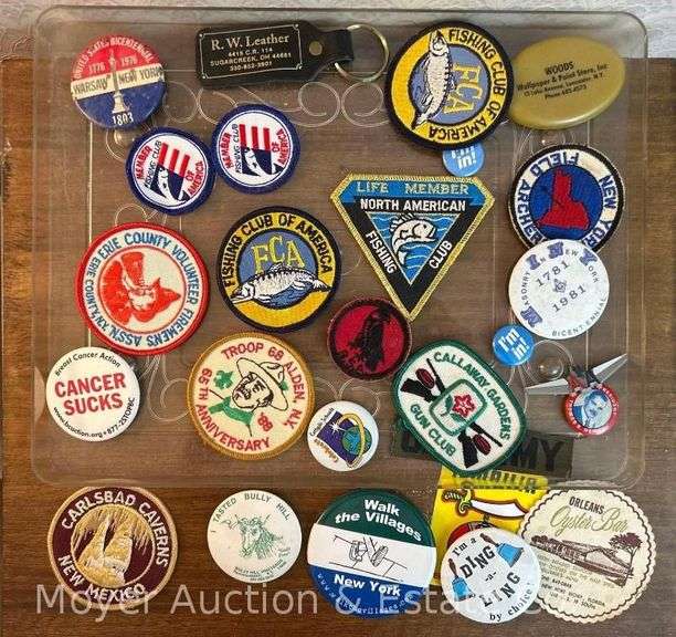 Group of Patches, Pins, and Matchbooks image