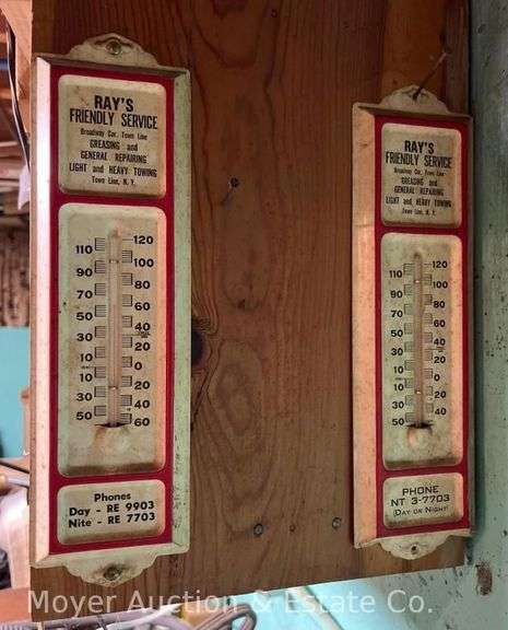 (2) Townline Advertising Thermometers, 13”h image