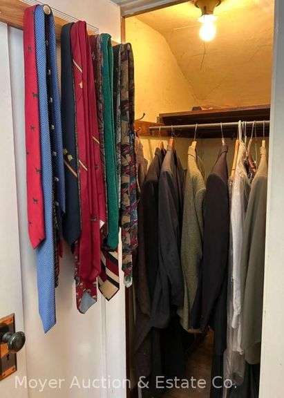 Group of Men's Suits and Ties, Most Size XL image