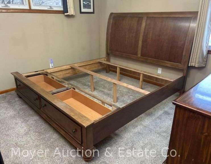 King Bed Frame, 2 Drawers in Base image