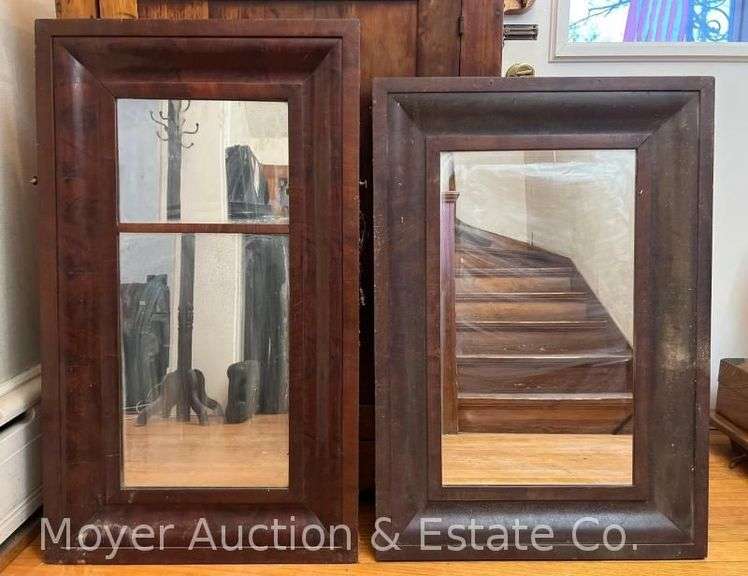 (2) Ogee Wall Mirrors, Antique, 33" x 23" and 37" x 21" image