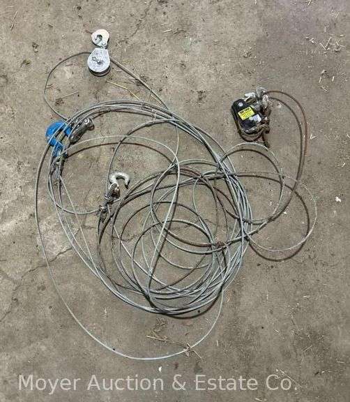 Group of Wire Cable, Some Hooks on End image