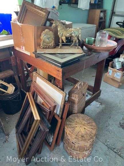 Group of Frames, Decorative, Glassware, Baskets Etc. image