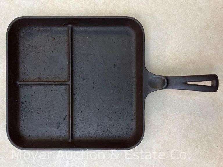 Wagner Ware -O- Cast Iron Bacon and Egg Breakfast Skillet, Pattern 1101, 9"w image