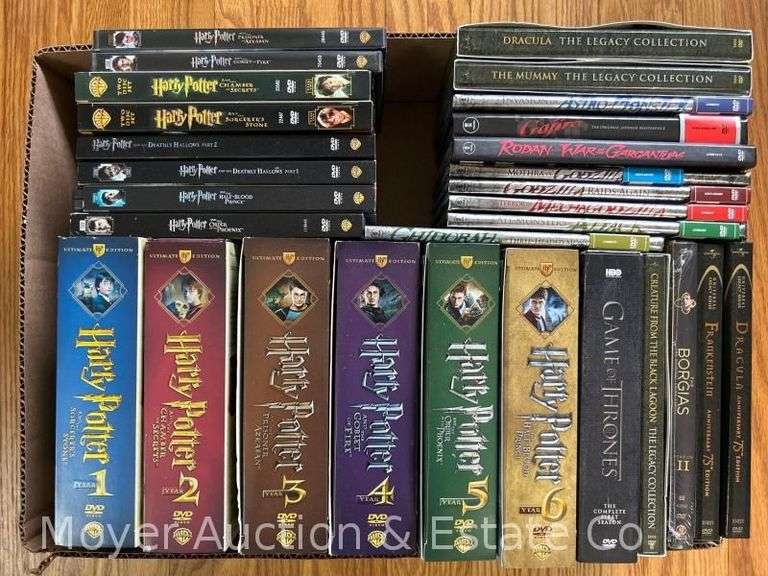 Group of DVD's: Harry Potter, Godzilla, Etc. image