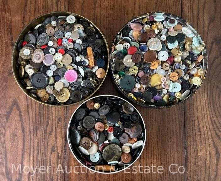 (3) Tins of Buttons image