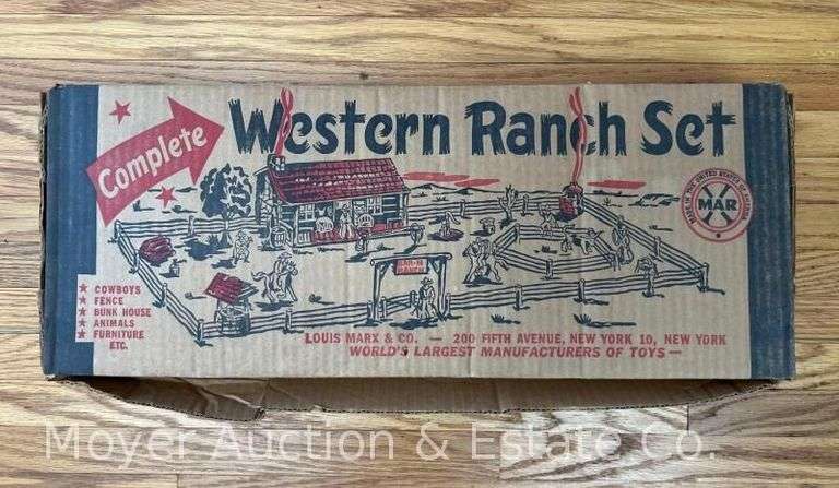 Marx Toys Western Ranch Set, with Original Box image