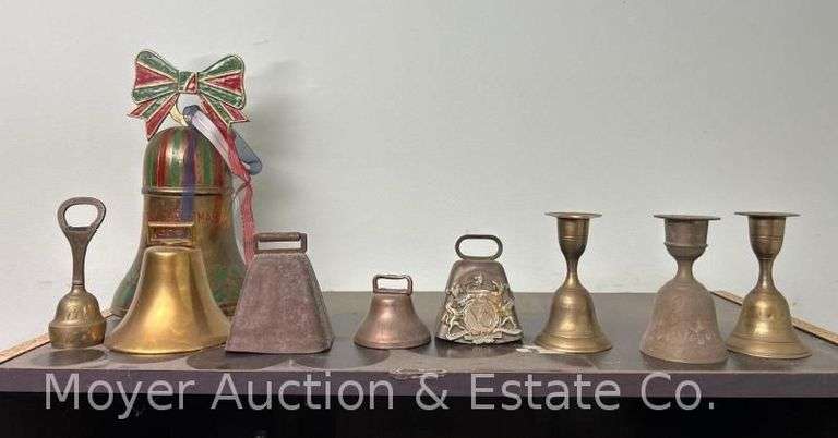 (9) Metal Bells, 2"-9.5"h image