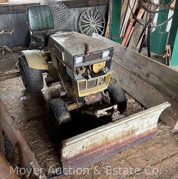 Sears Roebuck Garden Tractor with Snow Plow Attachment image