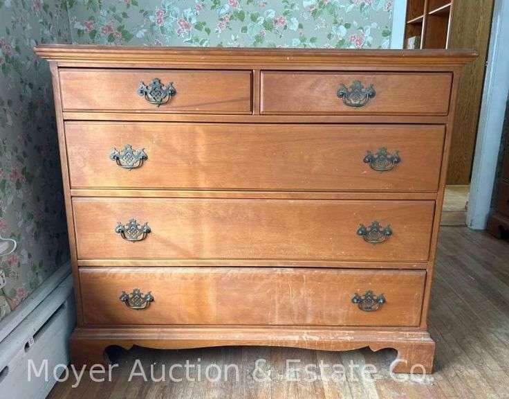 French & Herald 5 Drawer Dresser, 44"x20"x37"h image