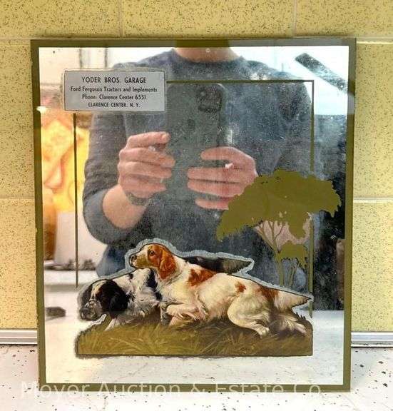 Yoder Bros Garage, Clarence Center NY Advertising Mirror, Unframed, 8"x9"h image