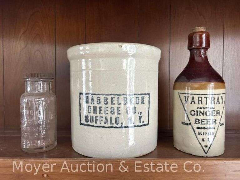 Buffalo NY Advertising: Hasselbeck Cheese Co., Vartray Ginger Beer Bottle, and Smith's Horse Raddish image