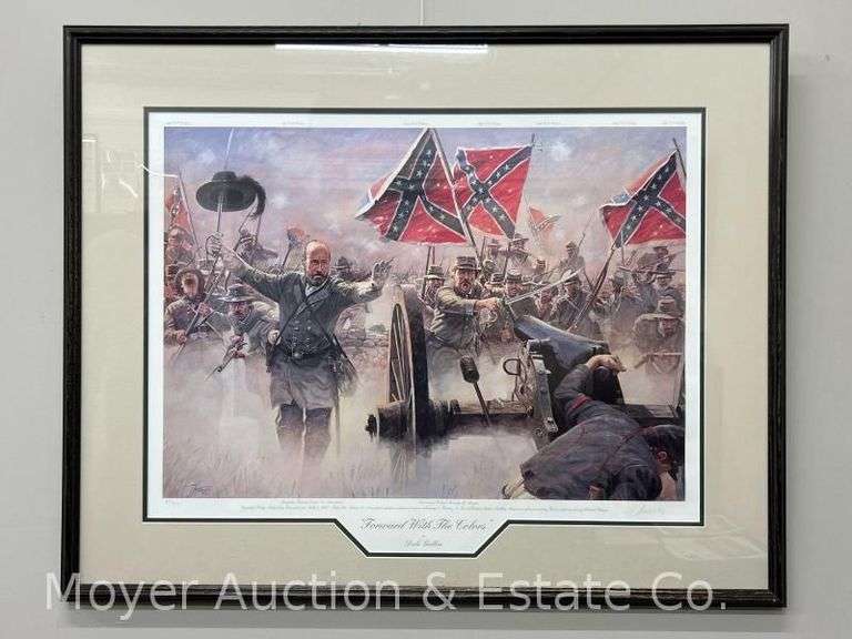 Civil War Lithograph Print: "Forward With The Colors" by Dale Gallon, Signed & #83 of 950 image