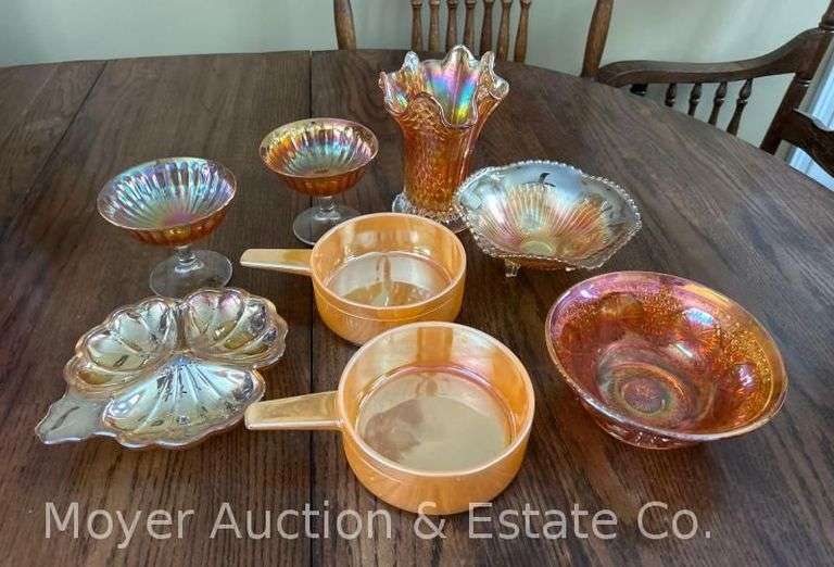 Group of Carnival Glass, Vases, Bowls, Etc. image