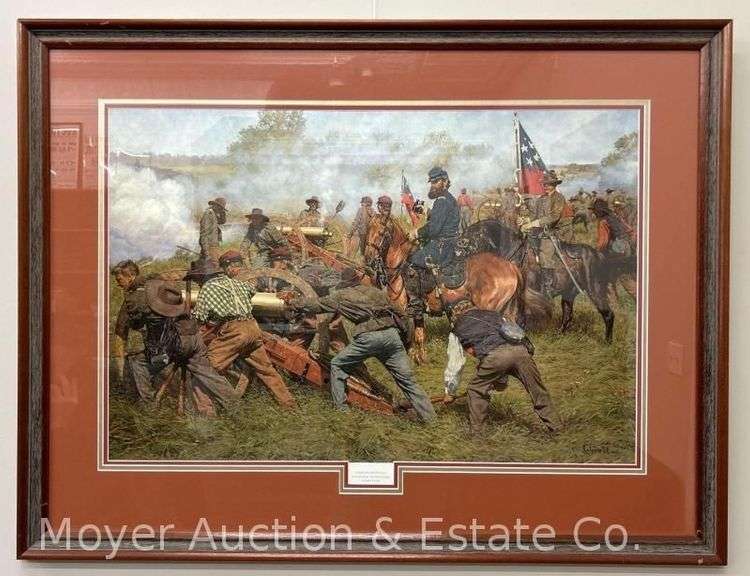 Civil War Lithograph Print: "Jackson and His Disciples" by Bradley Schmehl, signed & #222 of 950 image