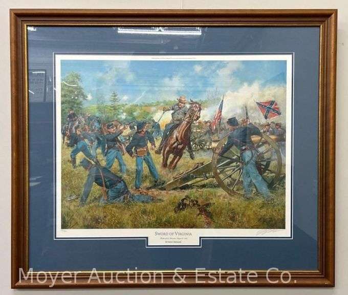 Civil War Lithograph Print: "Sword of Virginia" by Don Troiani, signed & #44 of 350, framed 33"x 38" image