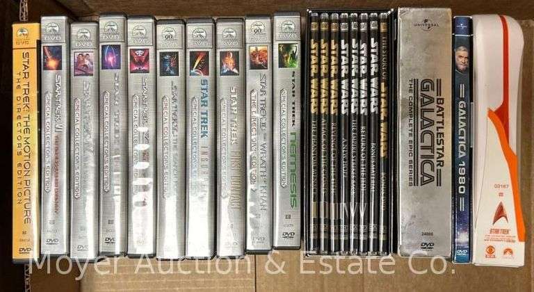 (20) Star Trek, Star Wars and Battlestar Galactica DVD's image