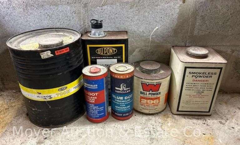 Group of Reloading Powder, All Partial Cans, Condition Unknown image
