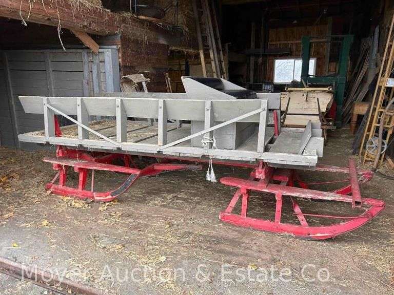Gray Sleigh with Red Runners image