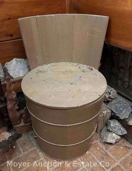 Barrel Style Side Chair, with Lift Top Seat, 16"w image