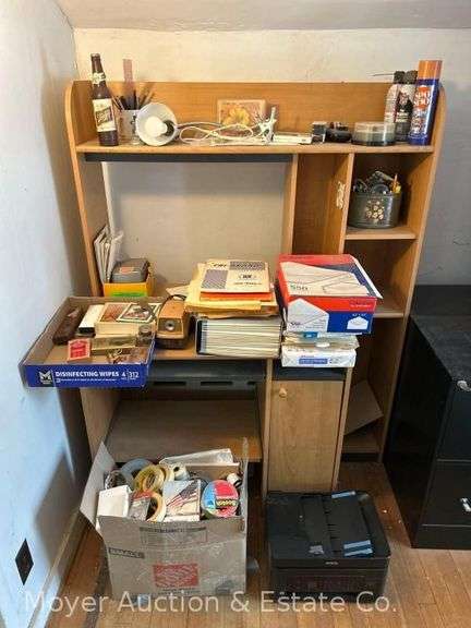 Group of Office Supplies, Desk, Games, Household, Etc. image